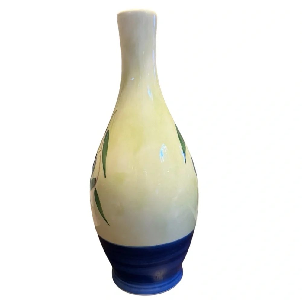 Crate and Barrel Blue Olive Oil Jar Dispenser